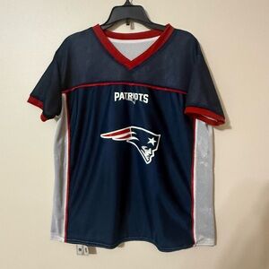 NFL Flag New England Patriots Reversible Jersey Size Youth XL Blue White